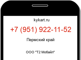 Информация о номере телефона +7 (951) 922-11-52: регион, оператор