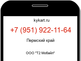 Информация о номере телефона +7 (951) 922-11-64: регион, оператор