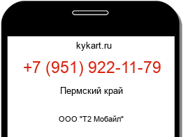 Информация о номере телефона +7 (951) 922-11-79: регион, оператор