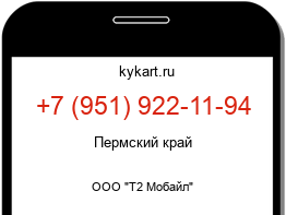 Информация о номере телефона +7 (951) 922-11-94: регион, оператор