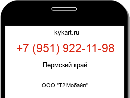 Информация о номере телефона +7 (951) 922-11-98: регион, оператор