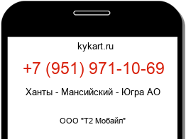 Информация о номере телефона +7 (951) 971-10-69: регион, оператор