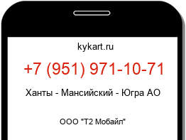 Информация о номере телефона +7 (951) 971-10-71: регион, оператор