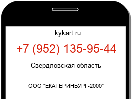 Информация о номере телефона +7 (952) 135-95-44: регион, оператор