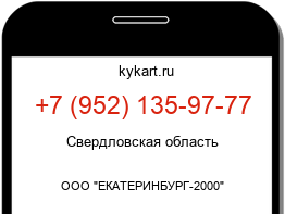 Информация о номере телефона +7 (952) 135-97-77: регион, оператор