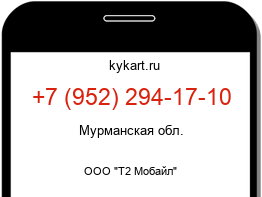 Информация о номере телефона +7 (952) 294-17-10: регион, оператор