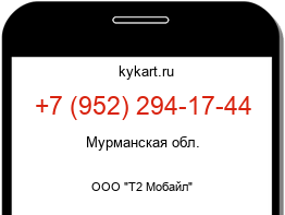 Информация о номере телефона +7 (952) 294-17-44: регион, оператор