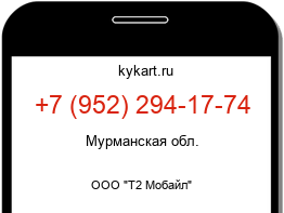 Информация о номере телефона +7 (952) 294-17-74: регион, оператор