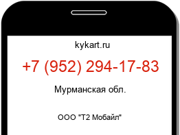 Информация о номере телефона +7 (952) 294-17-83: регион, оператор