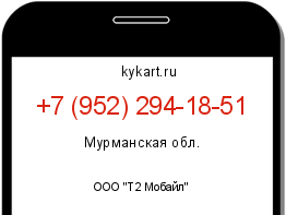 Информация о номере телефона +7 (952) 294-18-51: регион, оператор