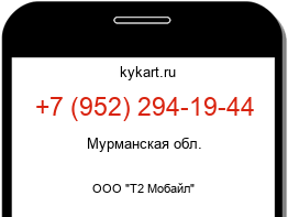 Информация о номере телефона +7 (952) 294-19-44: регион, оператор