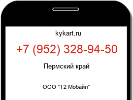 Информация о номере телефона +7 (952) 328-94-50: регион, оператор