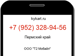 Информация о номере телефона +7 (952) 328-94-56: регион, оператор