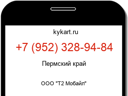 Информация о номере телефона +7 (952) 328-94-84: регион, оператор