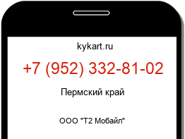 Информация о номере телефона +7 (952) 332-81-02: регион, оператор