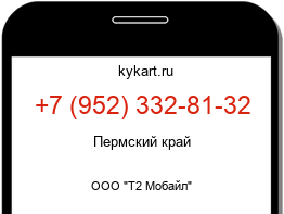 Информация о номере телефона +7 (952) 332-81-32: регион, оператор