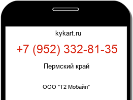 Информация о номере телефона +7 (952) 332-81-35: регион, оператор