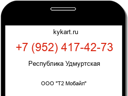 Информация о номере телефона +7 (952) 417-42-73: регион, оператор