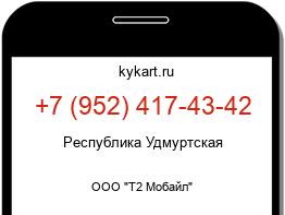 Информация о номере телефона +7 (952) 417-43-42: регион, оператор