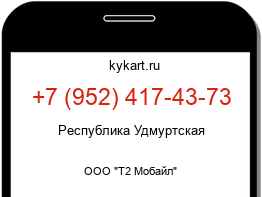Информация о номере телефона +7 (952) 417-43-73: регион, оператор