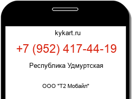 Информация о номере телефона +7 (952) 417-44-19: регион, оператор