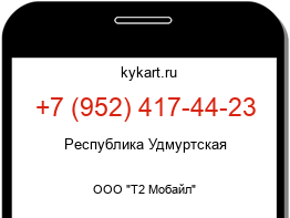 Информация о номере телефона +7 (952) 417-44-23: регион, оператор