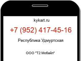 Информация о номере телефона +7 (952) 417-45-16: регион, оператор