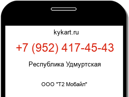 Информация о номере телефона +7 (952) 417-45-43: регион, оператор