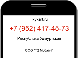Информация о номере телефона +7 (952) 417-45-73: регион, оператор