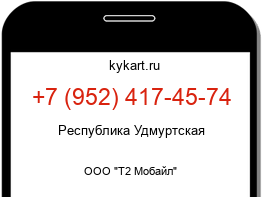 Информация о номере телефона +7 (952) 417-45-74: регион, оператор
