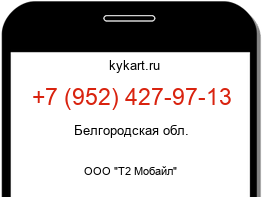 Информация о номере телефона +7 (952) 427-97-13: регион, оператор