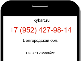Информация о номере телефона +7 (952) 427-98-14: регион, оператор