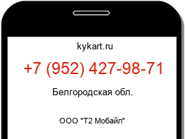Информация о номере телефона +7 (952) 427-98-71: регион, оператор