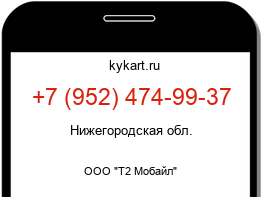 Информация о номере телефона +7 (952) 474-99-37: регион, оператор
