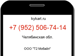 Информация о номере телефона +7 (952) 506-74-14: регион, оператор