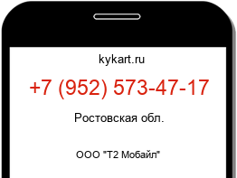 Информация о номере телефона +7 (952) 573-47-17: регион, оператор