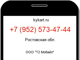 Информация о номере телефона +7 (952) 573-47-44: регион, оператор