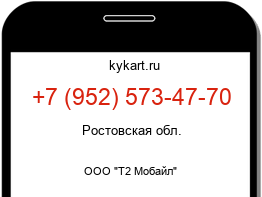 Информация о номере телефона +7 (952) 573-47-70: регион, оператор