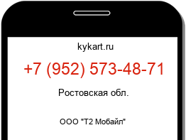 Информация о номере телефона +7 (952) 573-48-71: регион, оператор