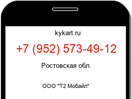 Информация о номере телефона +7 (952) 573-49-12: регион, оператор