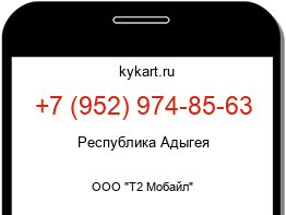 Информация о номере телефона +7 (952) 974-85-63: регион, оператор