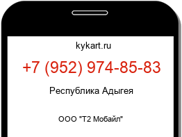 Информация о номере телефона +7 (952) 974-85-83: регион, оператор