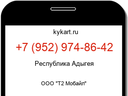 Информация о номере телефона +7 (952) 974-86-42: регион, оператор