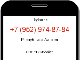 Информация о номере телефона +7 (952) 974-87-84: регион, оператор