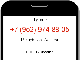 Информация о номере телефона +7 (952) 974-88-05: регион, оператор