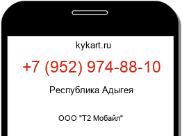 Информация о номере телефона +7 (952) 974-88-10: регион, оператор