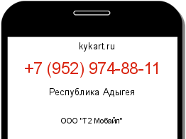 Информация о номере телефона +7 (952) 974-88-11: регион, оператор