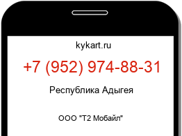 Информация о номере телефона +7 (952) 974-88-31: регион, оператор