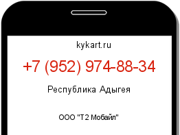 Информация о номере телефона +7 (952) 974-88-34: регион, оператор