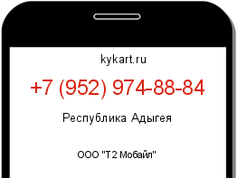 Информация о номере телефона +7 (952) 974-88-84: регион, оператор